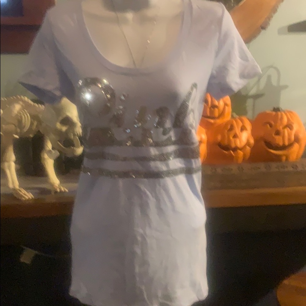 PINK BABY BLUE TEE SIZE SMALL